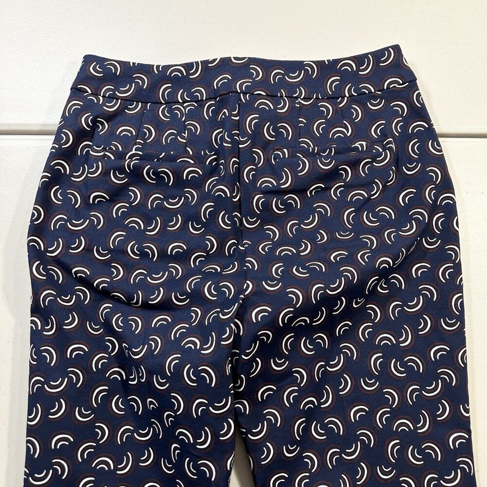 BODEN Navy Blue Richmond Rainbow Pattern Slim Straight Leg Trouser Pants Size 6R - Picture 6 of 9